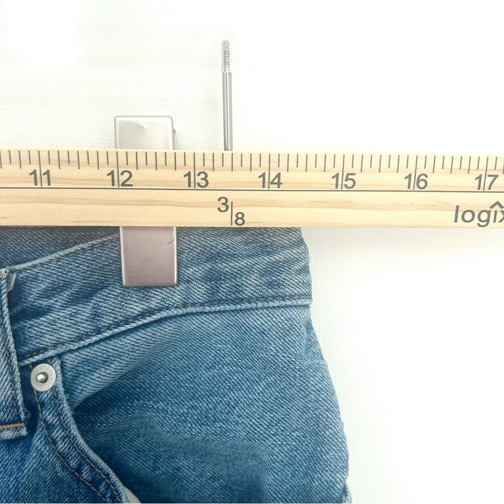 Everlane 90's Cheeky Denim Jeans High Waist Straight Leg Button Blue Size 28 Reg - Picture 12 of 16
